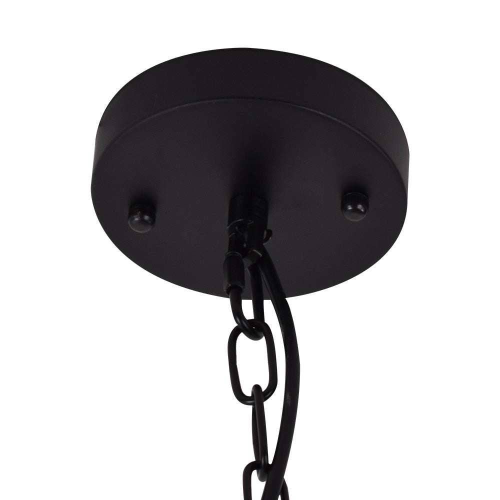 Iluminación colgante moderna industrial, domo negro versátil para cocina o comedor.
