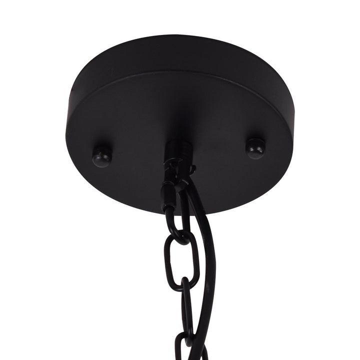 Iluminación colgante moderna industrial, domo negro versátil para cocina o comedor.