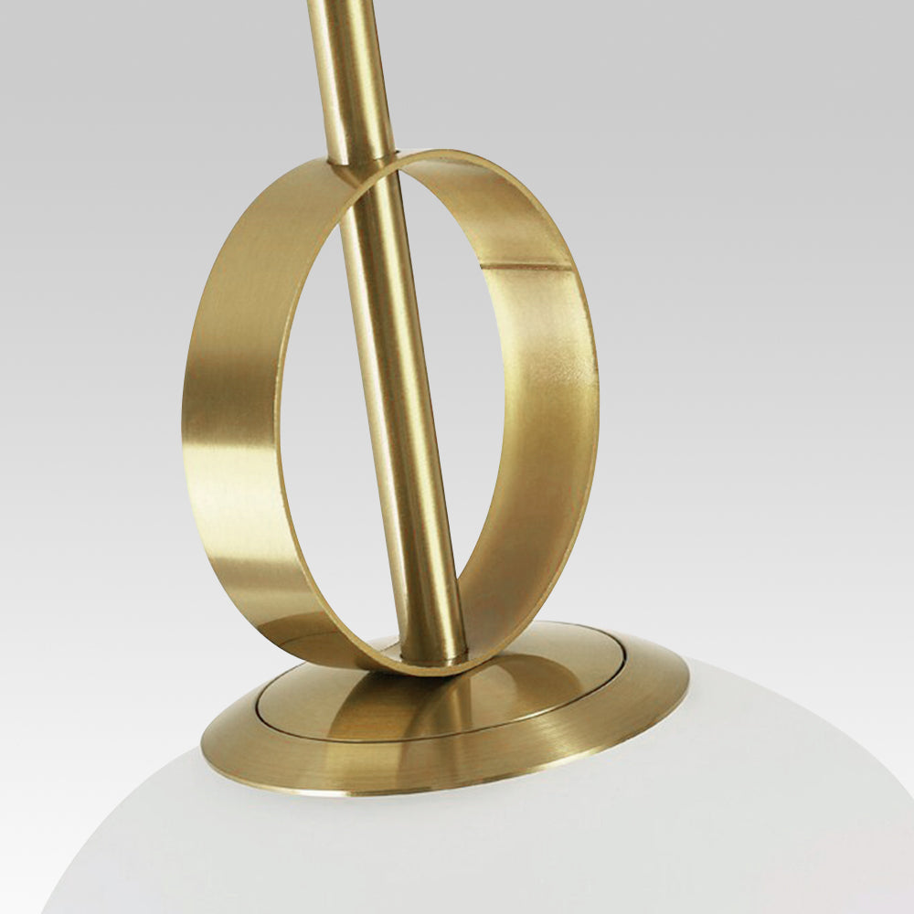Lámpara colgante esférica moderna, iluminación de techo contemporánea, ideal para decoración de interiores.