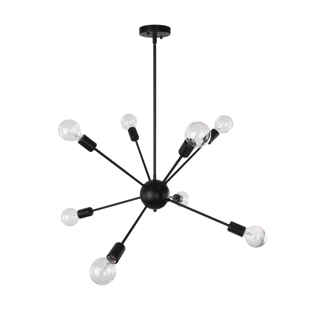 Candelabro regulable de 8 luces Sputnik, ajustable, perfecto para iluminación de comedor moderna.