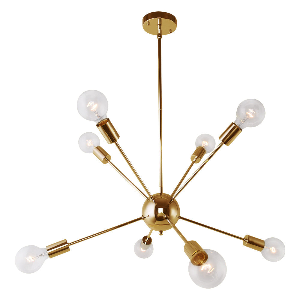 Lámpara de techo para salón, estilo Sputnik moderno, 8 luces, ideal para decoración de hogar.