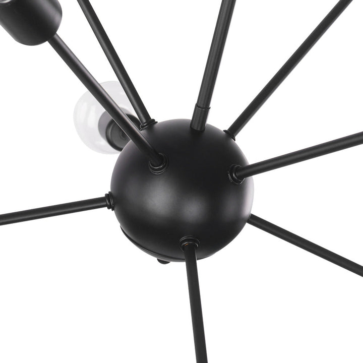 Lámpara de techo colgante Sputnik, 8 luces, estilo moderno de medio siglo para decoración interior.