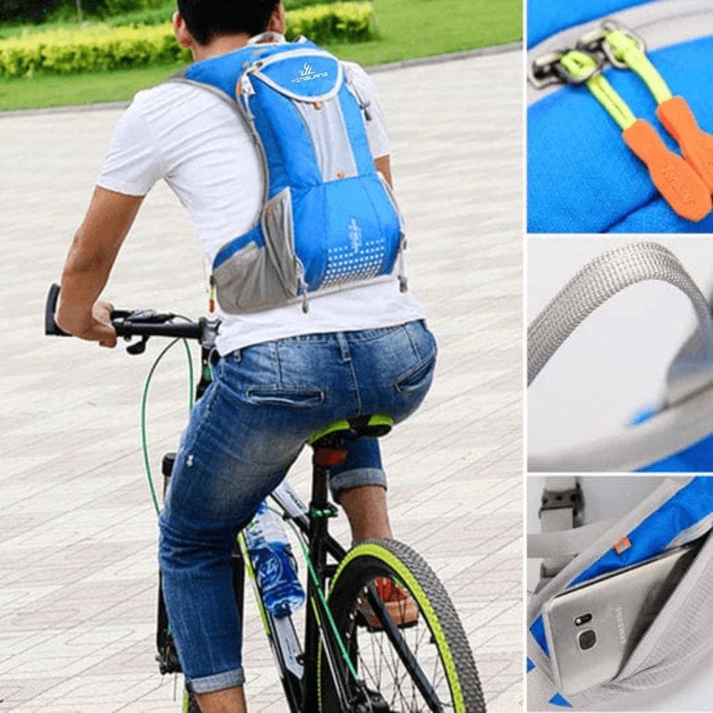 Mochila impermeable para ciclismo con gran capacidad de almacenamiento, segura para viajes y deportes.