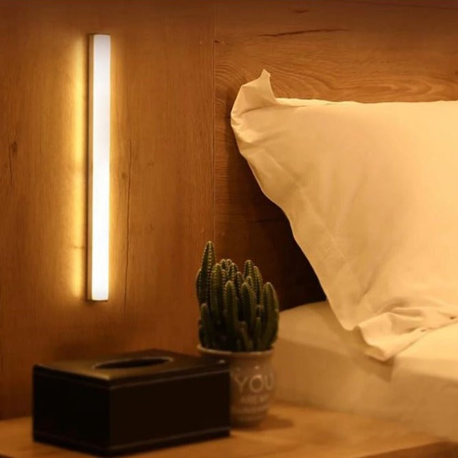 Iluminación LED sin cables con sensor de movimiento para hogar. Lámpara magnética, recargable USB, eficiencia energética.