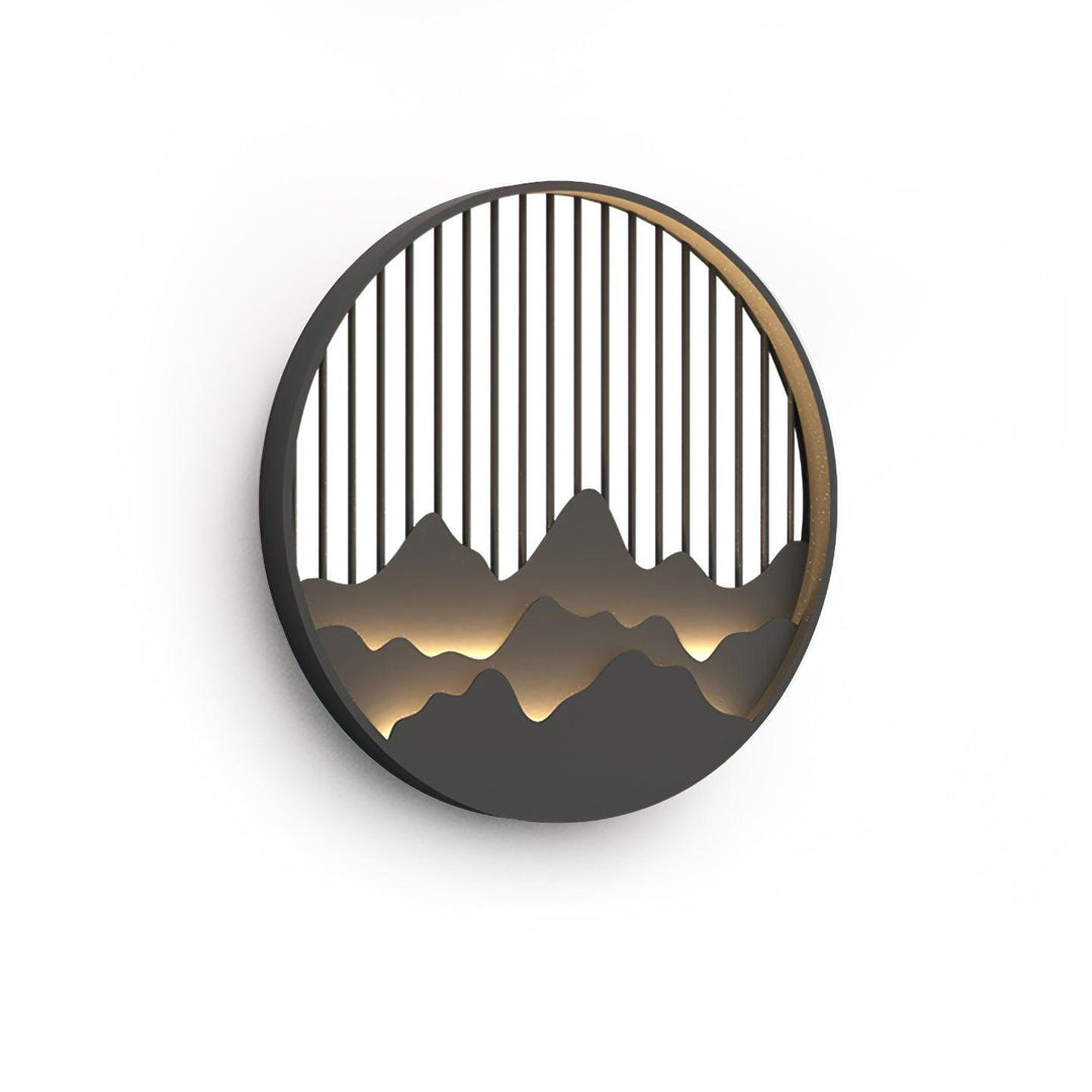 Aplique de pared LED moderno, motivo montaña, perfecto para crear un punto focal en cualquier habitación.