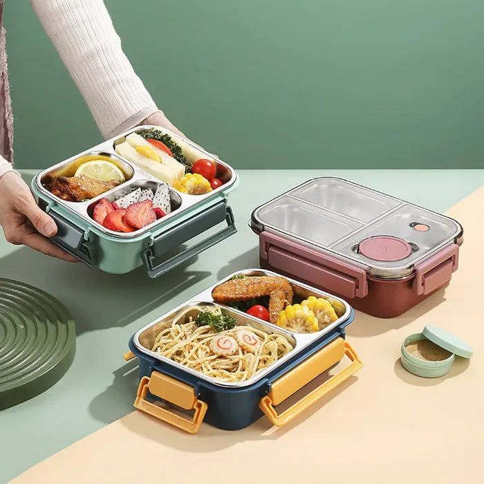 Contenedor térmico para almuerzo caliente de acero inoxidable, ideal para escuela, oficina, viaje, sin BPA.