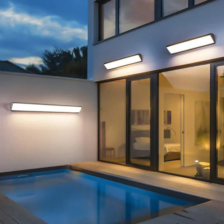 Lámpara LED moderna de pared para terraza, aplique exterior impermeable de alta eficiencia energética para jardines.