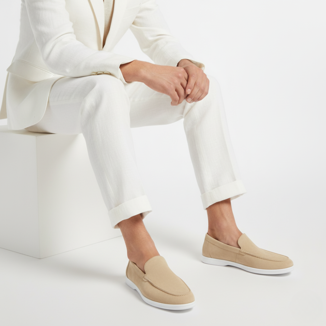 Mocasines modernos de hombre, calzado cómodo con estilo actual, para hombre elegante.
