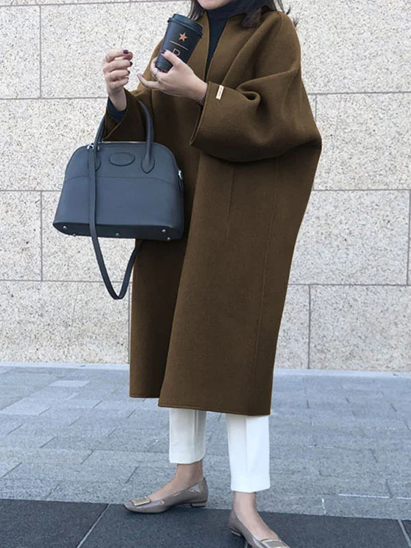 Abrigo de lana femenino, abrigador y elegante, de estilo clásico para los días fríos de invierno.