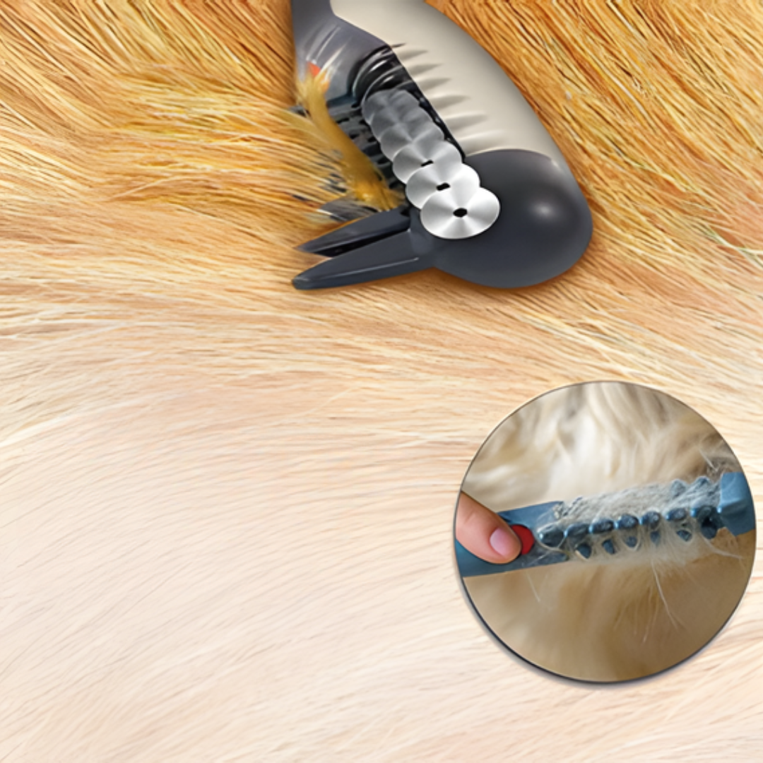 Detalle del Recortador de Pelo Cuddle Soft, herramienta esencial para el cuidado y mantenimiento del pelaje de mascotas.