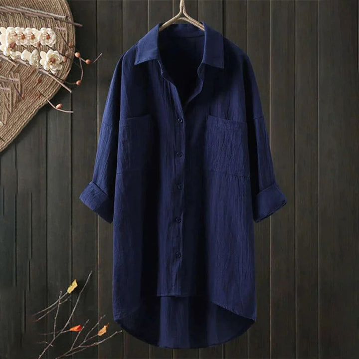 Blusa holgada elegante para mujer, mangas largas, perfecta para un look diario chic.