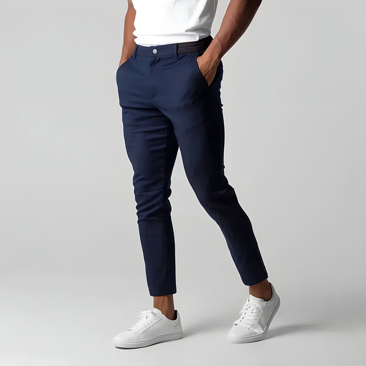 Chinos modernos para hombre, pantalones elásticos con estilo y confort para ropa diaria.