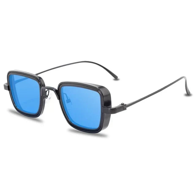 Gafas de sol estilo vintage cuadradas, unisex, protección UV400, accesorio de moda.