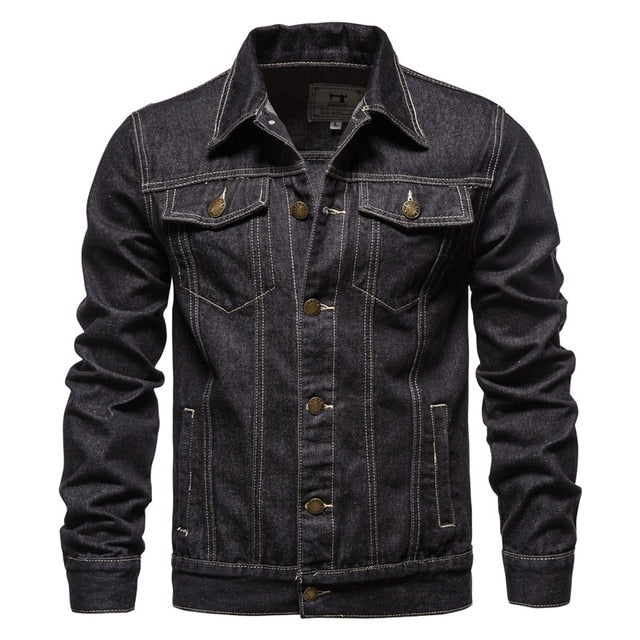Chaqueta vaquera casual para hombre, ideal para un look diario. Prenda exterior de moda con botones.