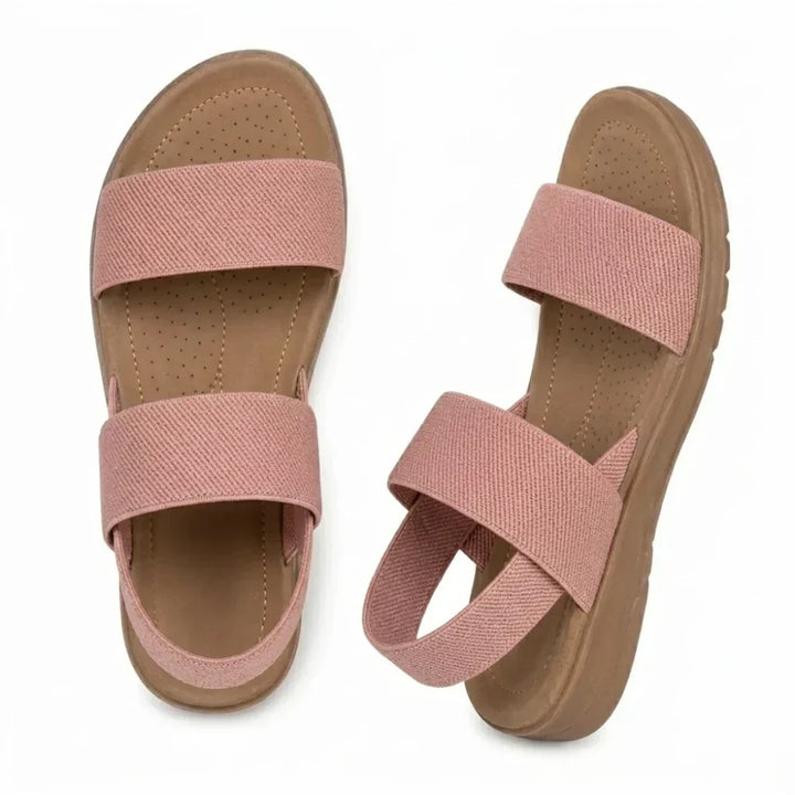 Sandalias de mujer ideales para caminar. Elásticas, ligeras y con excelente amortiguación en cada paso.