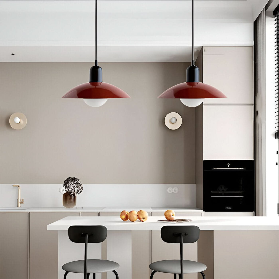 Iluminación LED moderna: lámpara colgante Macaron para tu comedor.