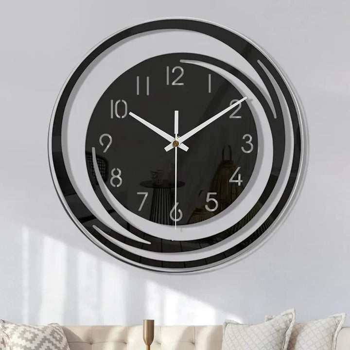 Reloj de pared moderno con efecto 3D y diseño nórdico. Acento perfecto para decoración silenciosa y contemporánea del hogar.