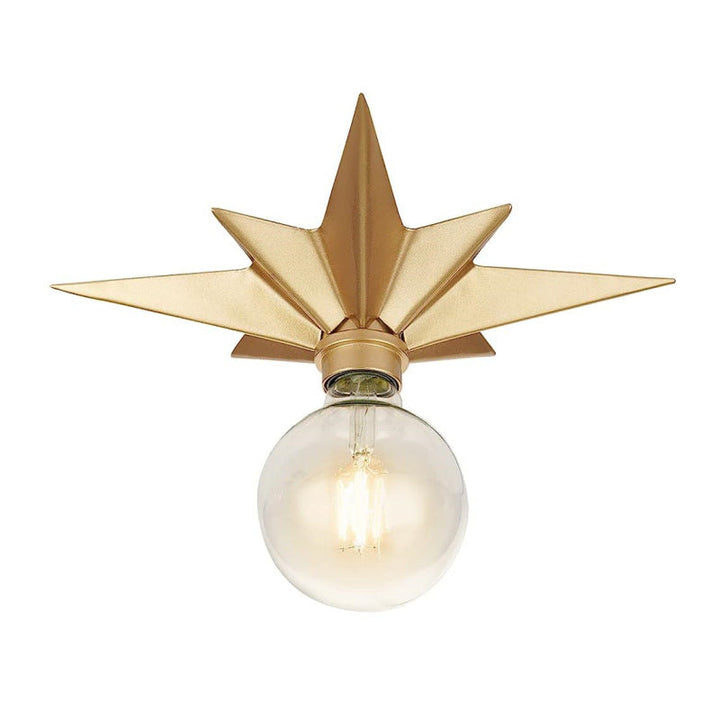 Lámpara de techo estrella LED para dormitorio infantil, iluminación interior moderna y segura.