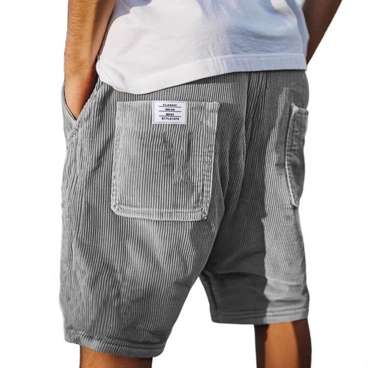 Short de terciopelo azul marino para hombre, diseño elegante y casual. Ideal para verano e invierno.