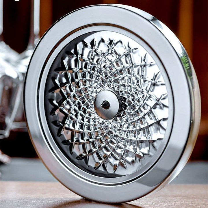 Decantador de cristal soplado a mano, giratorio 360°, accesorio premium para oxigenar vino.