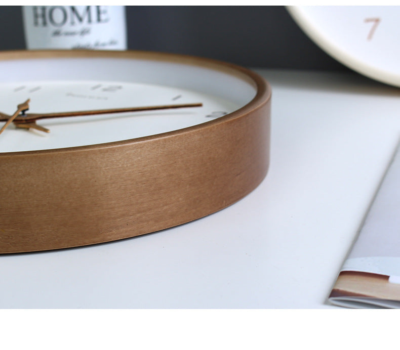 Reloj de pared moderno de madera, silencioso, analógico, añade elegancia a tu hogar u oficina.