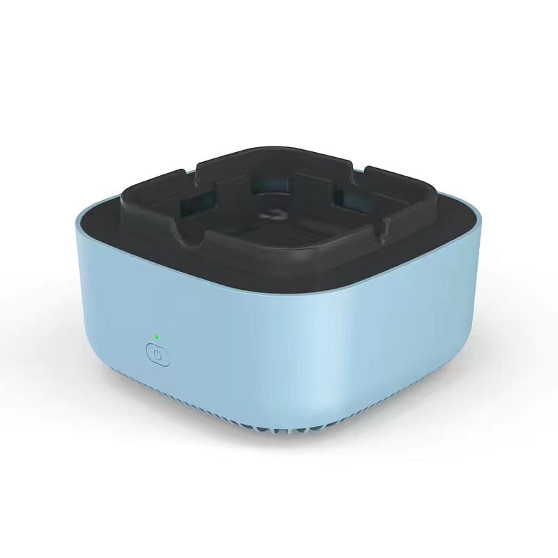 Cenicero purificador de aire con ventiladores, silencioso, portátil, elimina humo y malos olores.