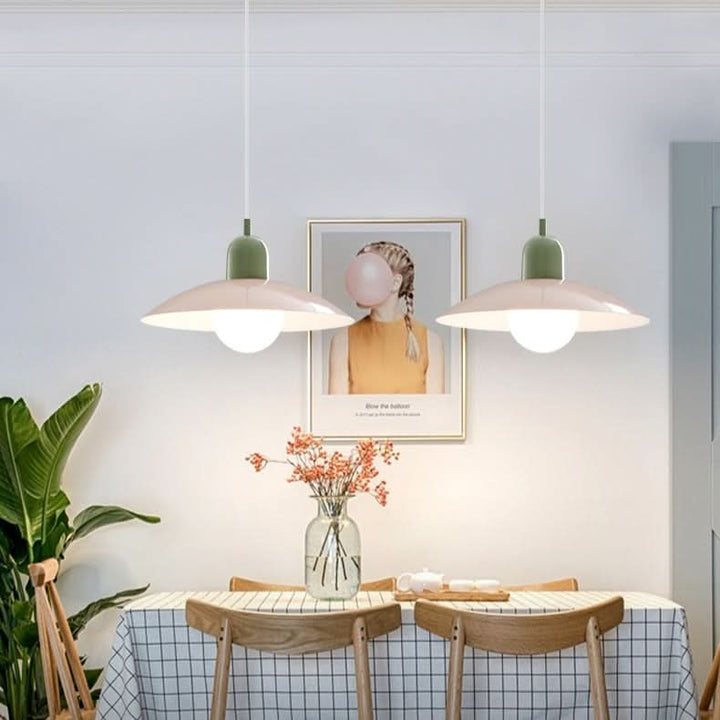 Colgante minimalista nórdico Macaron, luz decorativa para cocina moderna.