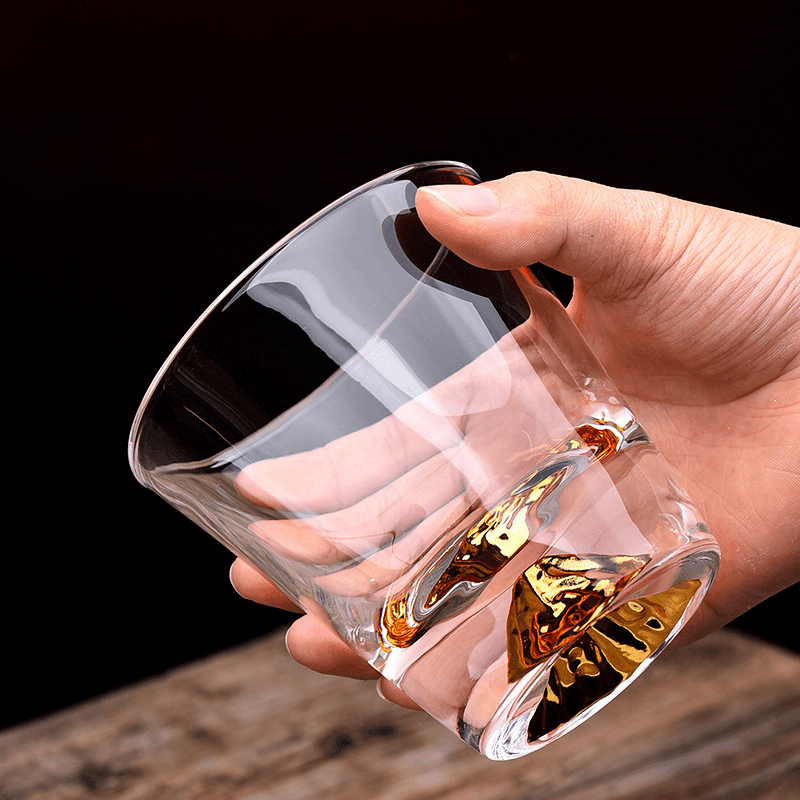 Juego de vasos de whisky Kiriko Edo. Cristal japonés tallado, artesanal y de lujo. Regalo perfecto para licor.