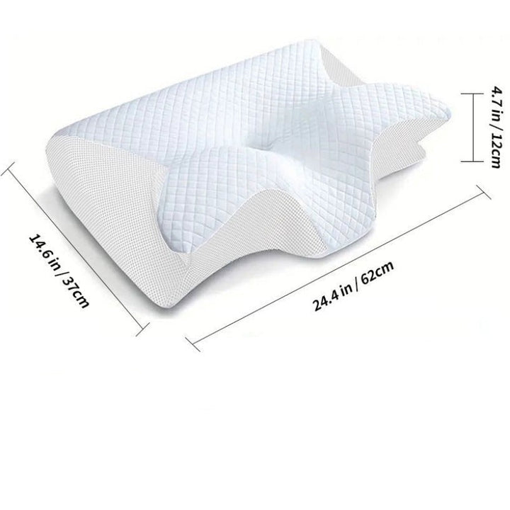 Almohada de soporte cervical para un sueño reparador, diseñada para el bienestar y la salud postural.