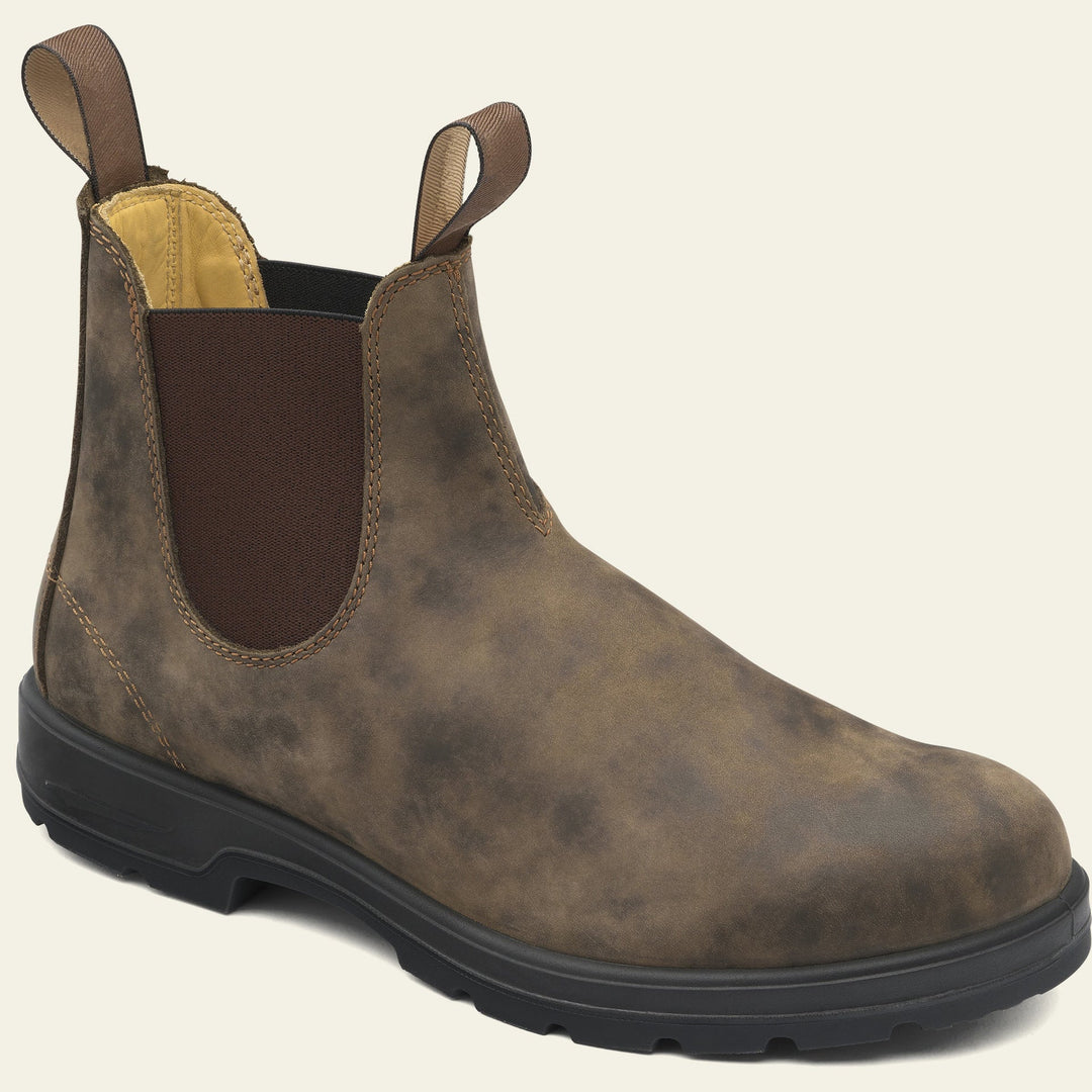 Calzado masculino antideslizante: botines Chelsea tobilleros sin cordones para confort diario.