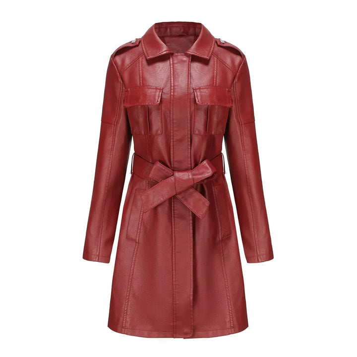 Abrigo largo de tendencia para mujer, diseño sofisticado ideal para otoño e invierno en la ciudad.