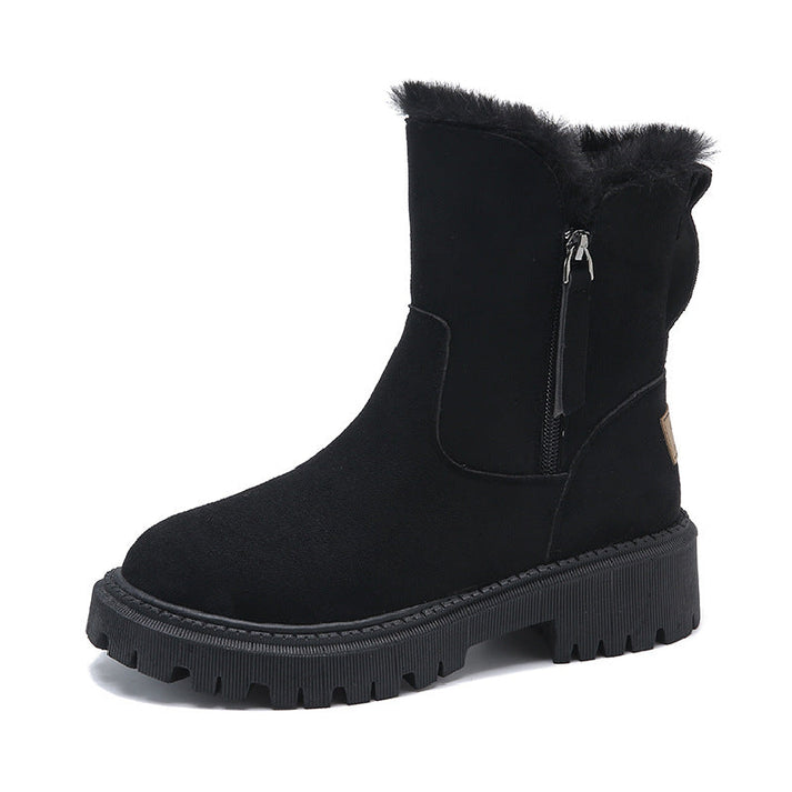 Botines de mujer para invierno, resistentes al frío, diseño con forro que asegura pies cálidos.