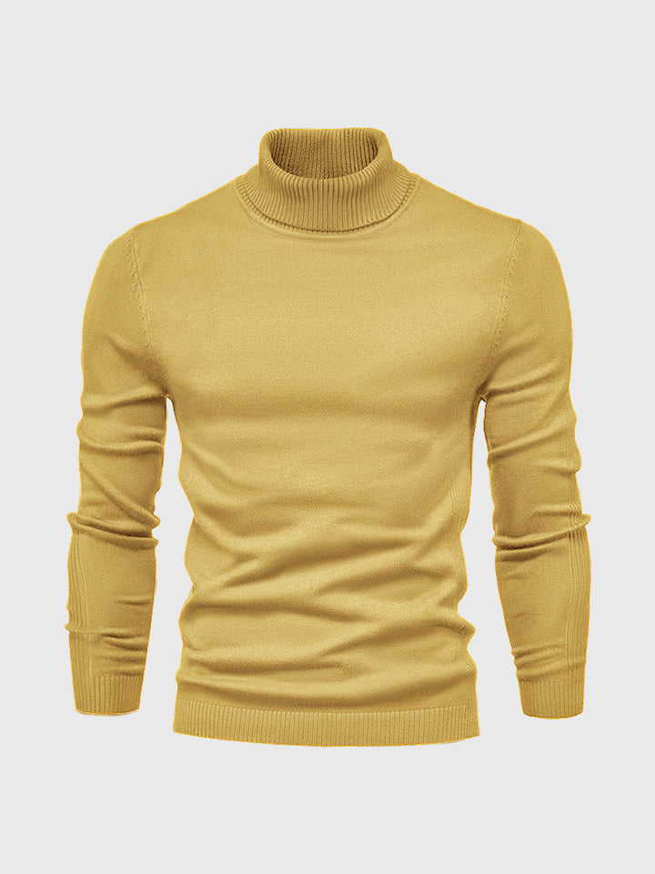 Elegante jersey de hombre, slim fit, cuello alto, perfecto para un look formal.