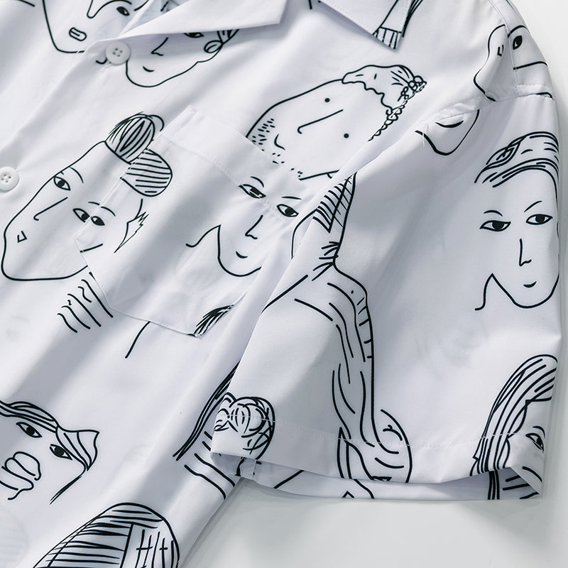 Camisa de playa para hombre, estilo cubano de manga corta, aporta un toque fresco y elegante al verano.