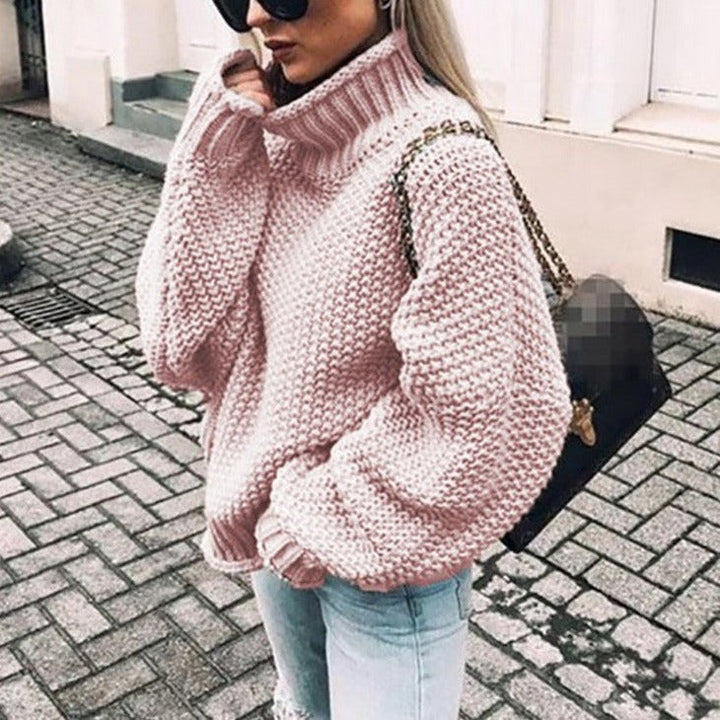 Suéter de punto suave y cómodo para mujer, estilo versátil casual, perfecto para cualquier ocasión de invierno.