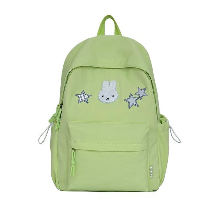 Mochila escolar resistente al agua con diseño de personaje bordado para el día a día.