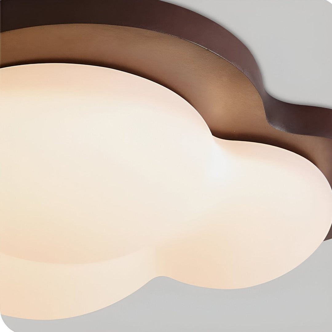 Foco de techo LED madera estrella. Iluminación interior para un diseño acogedor y contemporáneo.