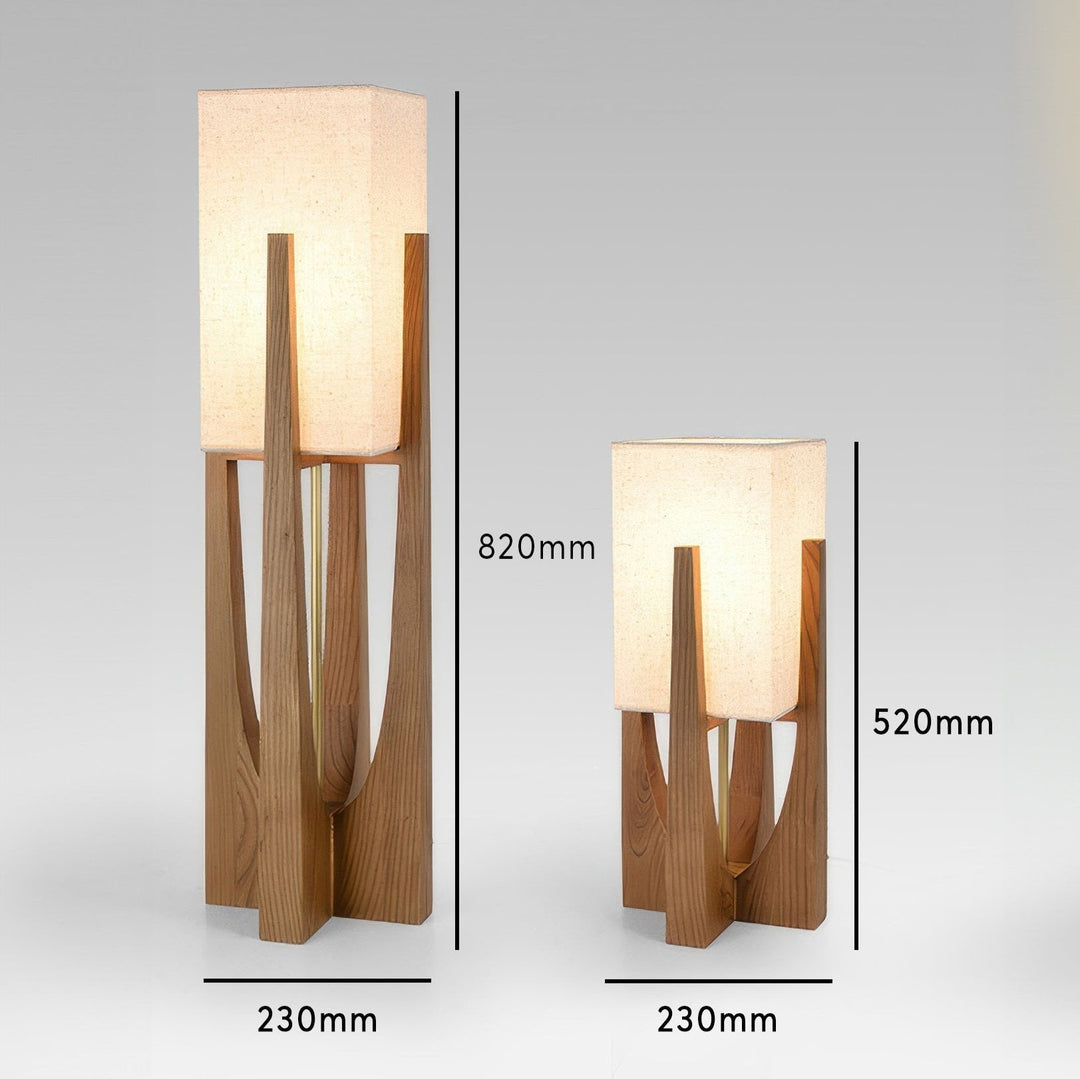 Versátil lámpara de pie de nogal, ajustable. Pantalla de lino, se adapta a la decoración de tu sala o estudio.