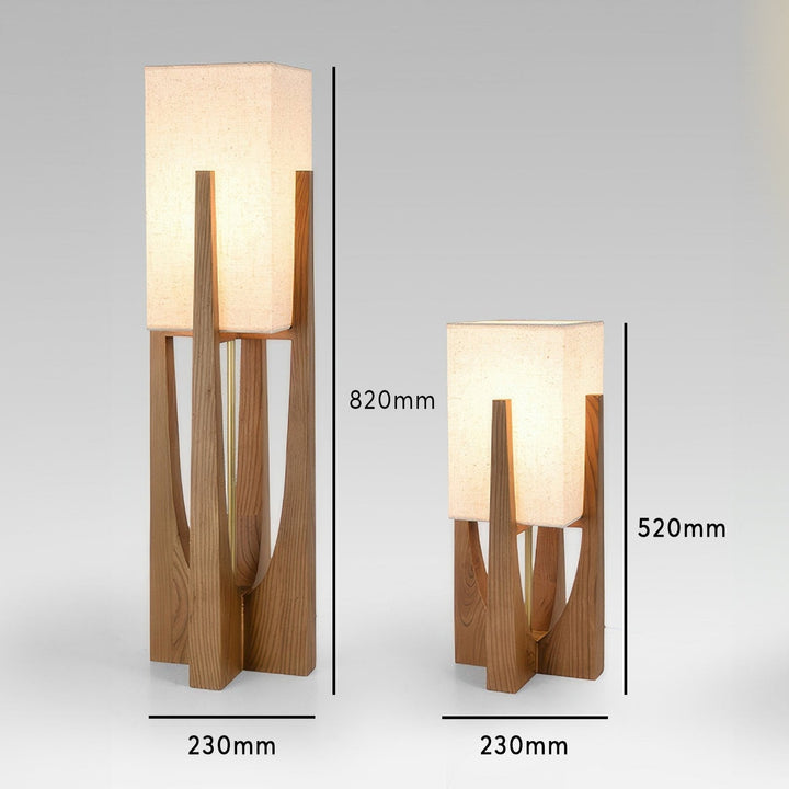 Versátil lámpara de pie de nogal, ajustable. Pantalla de lino, se adapta a la decoración de tu sala o estudio.