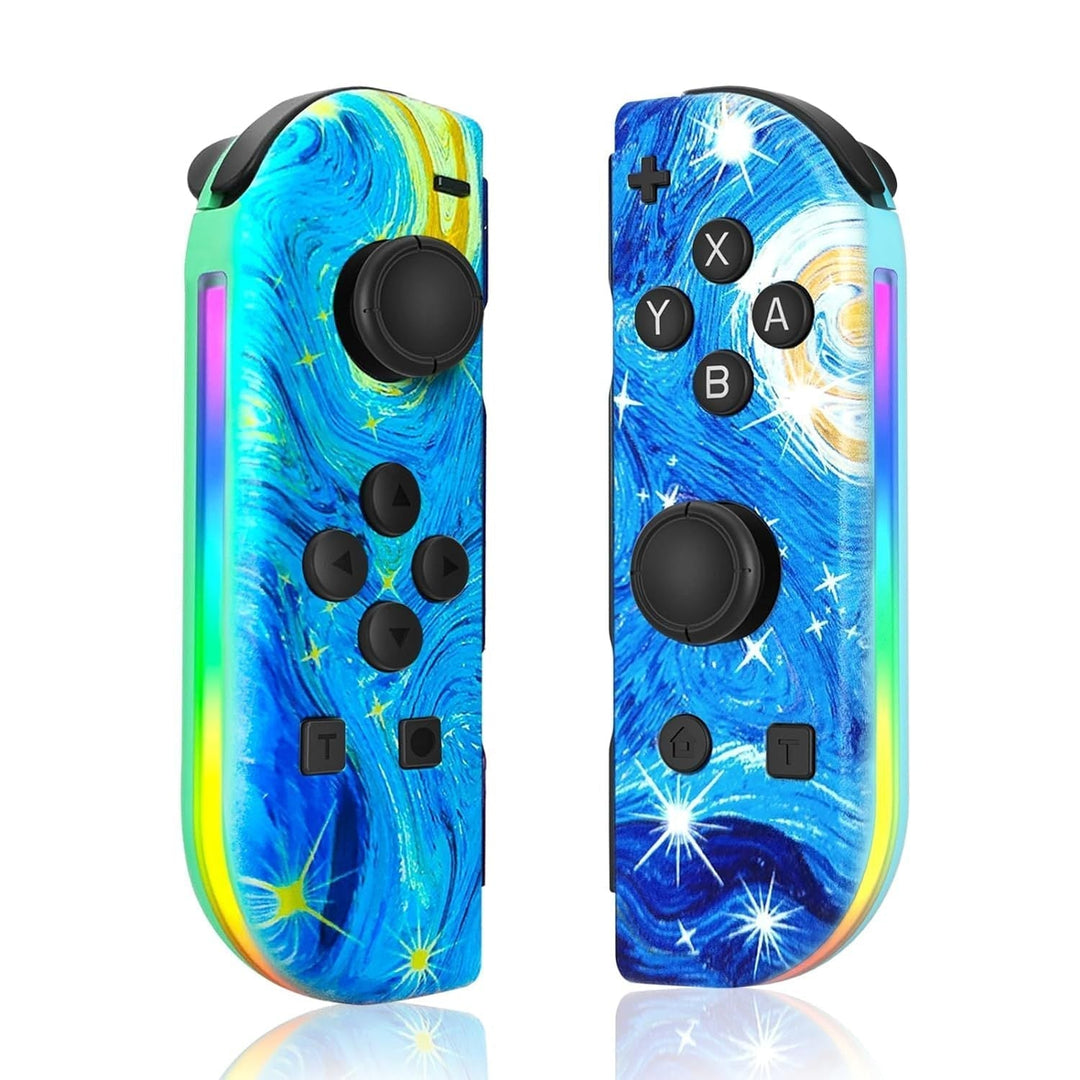 Joystick Bluetooth LED para Switch, mando inalámbrico con iluminación RGB dinámica.