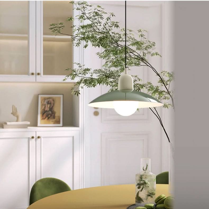 Luz LED para hogar: lámpara colgante Macaron con diseño Bauhaus moderno.