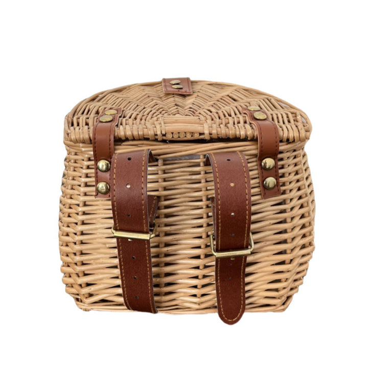 Accesorio de bicicleta para mujeres: bolsa tejida de manillar, elegante y versátil para el ciclismo.