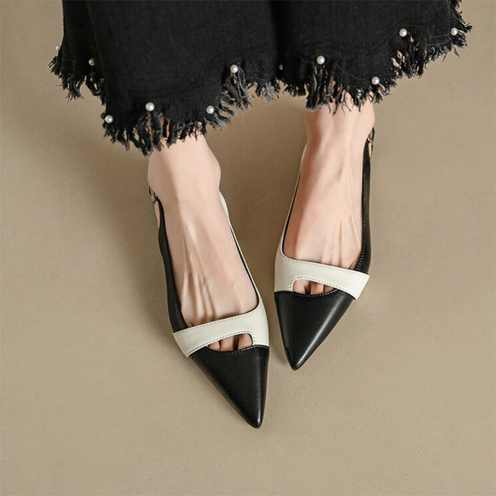 Calzado de moda femenina: sandalias planas y cómodas para mujer, diseño elegante con punta cerrada para el verano.