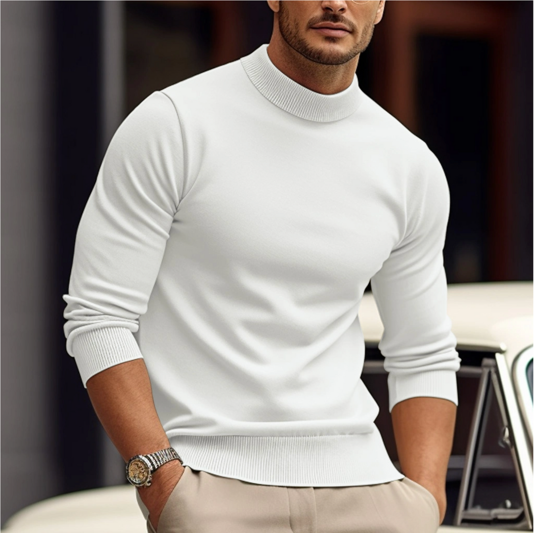 Jersey para hombre de primavera-otoño. Suéter masculino con cuello redondo, elegante y casual para moda diaria cómoda.