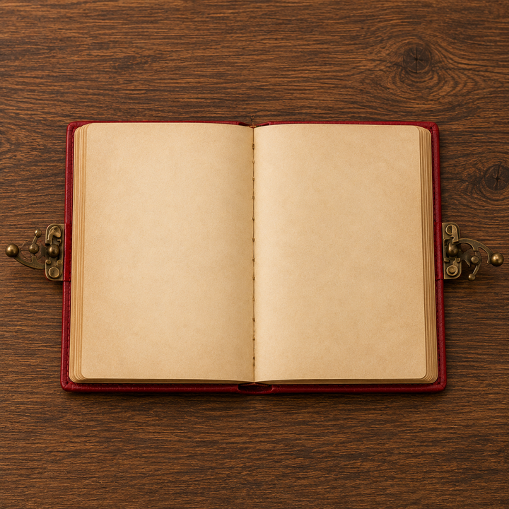 Tapa de cuaderno místico vintage con un majestuoso león celestial. Perfecto para diario de escritura.