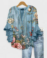 Azul estampado