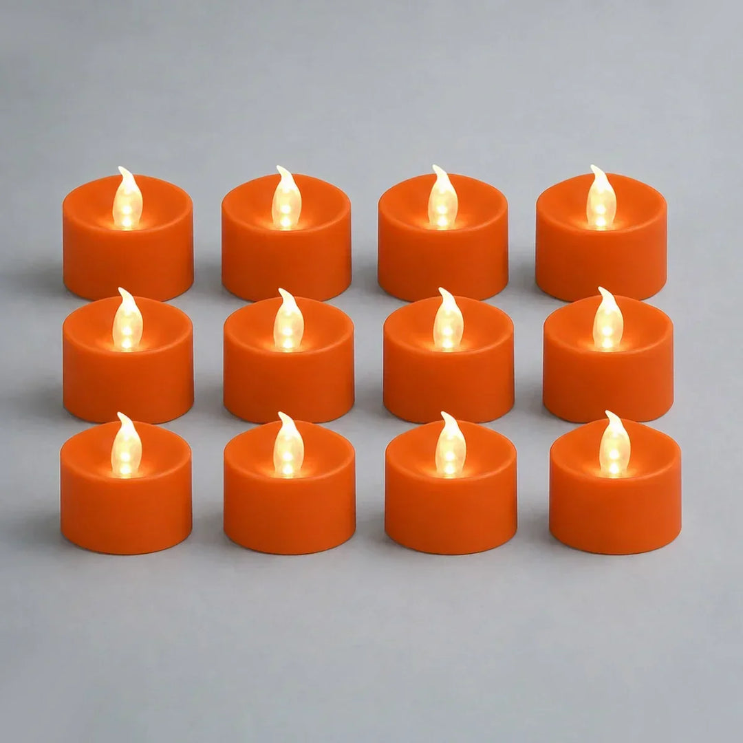 Paquete de velas LED para eventos. 100 piezas con luz cálida, alternativa segura a las velas tradicionales.