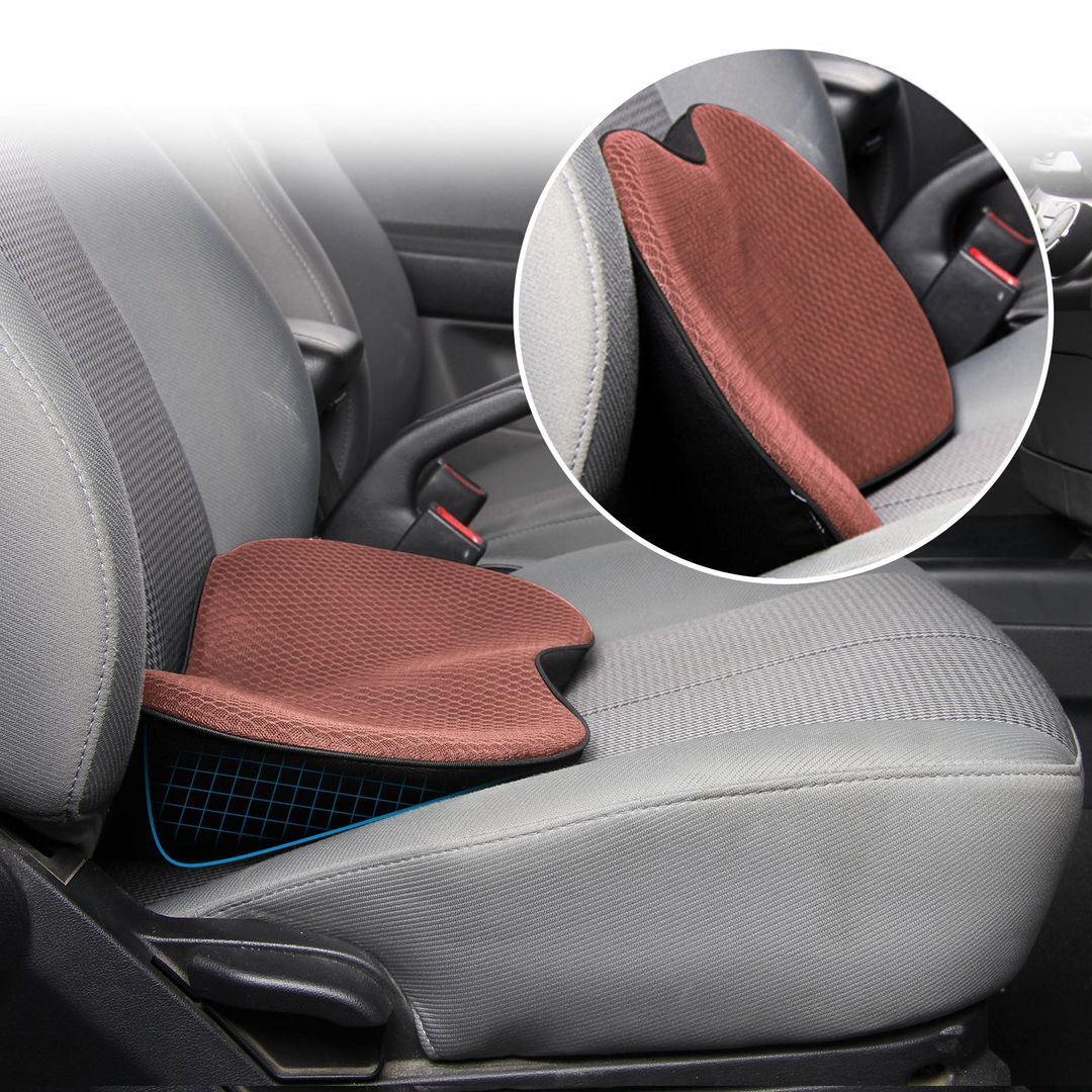 Cojín de asiento con diseño ergonómico para adultos, proporciona confort y mejora la postura en el coche y la oficina.