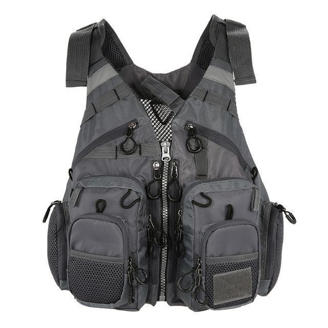 Chaleco salvavidas para pescadores unisex, con alta visibilidad y confort ajustable.