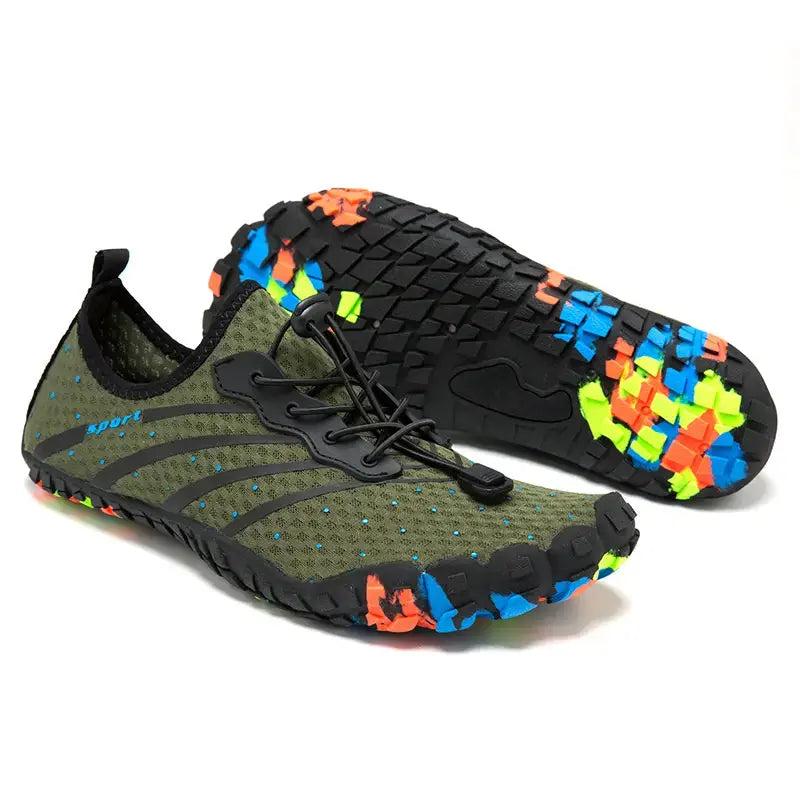 Zapatillas barefoot TERRATOES para caminata y aventura, ofrecen protección y una experiencia natural al pie. Unisex.